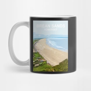 Brean Sands Somerset. Travel poster. Gift. Mug